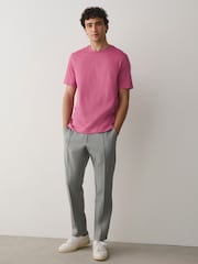 Pink Regular Fit Signature SUPIMA® Cotton Crew Neck T-Shirt - Image 3 of 5