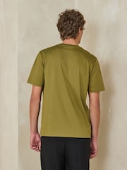 Green Regular Fit Signature SUPIMA® Cotton Crew Neck T-Shirt - Image 3 of 4