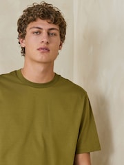 Green Regular Fit Signature SUPIMA® Cotton Crew Neck T-Shirt - Image 4 of 4
