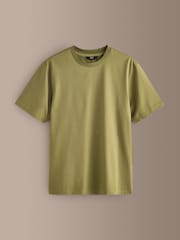 Green Regular Fit Signature SUPIMA® Cotton Crew Neck T-Shirt - Image 5 of 7