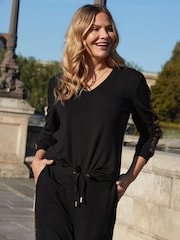 Sosandar Leopard Print Side Stripe Sweatshirt - Imagem 5 de 5