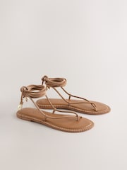 Tan Brown Forever Comfort® Wrap Sandals - Image 6 of 10