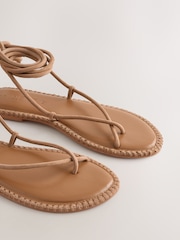 Tan Brown Forever Comfort® Wrap Sandals - Image 9 of 10