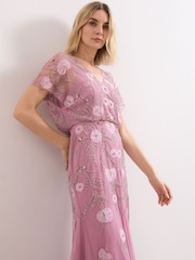 Phase Eight Pink Priya Beaded Dress - Image 4 of 7