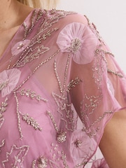 Phase Eight Pink Priya Beaded Dress - Image 6 of 7