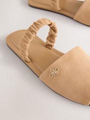 大地色／黃褐色 - 繫帶涼鞋 - 圖片 4/5