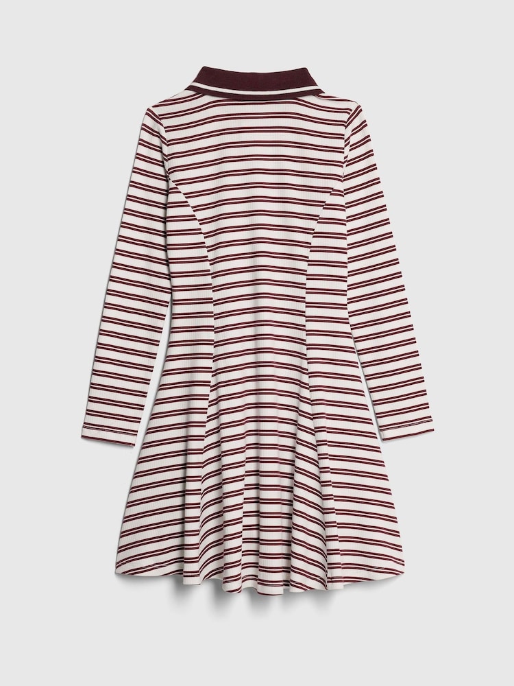 River Island Long Sleeve Stripe Polo Dress - صورة 2 من 4 River Island Long Sleeve Stripe Polo Dress - صورة 2 من 4