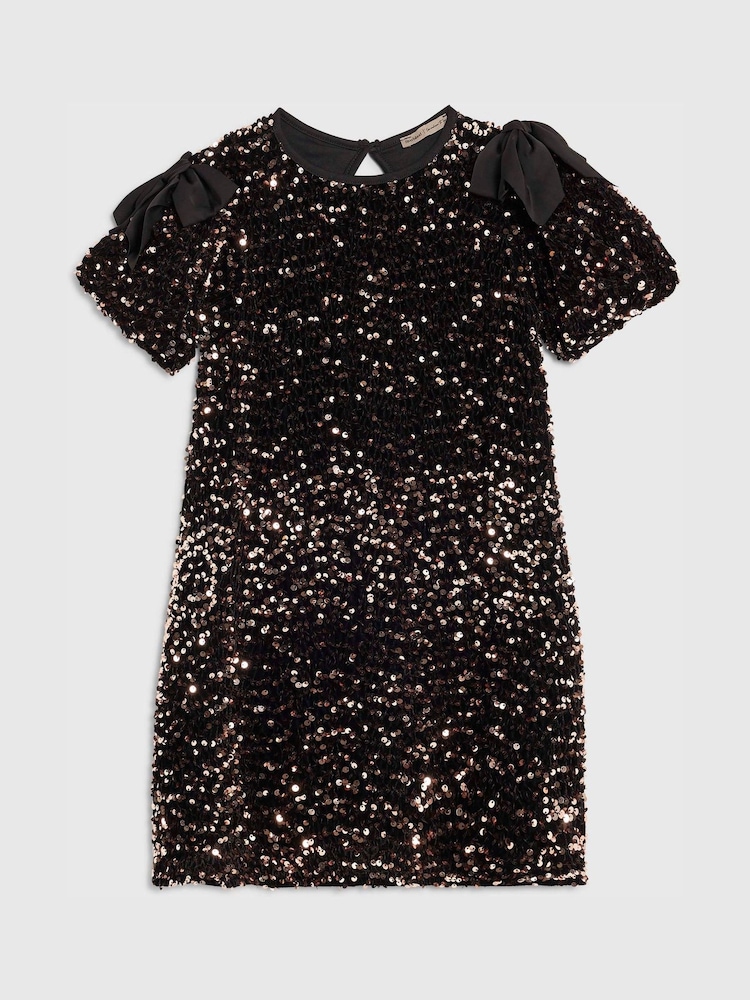 River Island Sequin Bow Dress - صورة 1 من 4 River Island Sequin Bow Dress - صورة 1 من 4