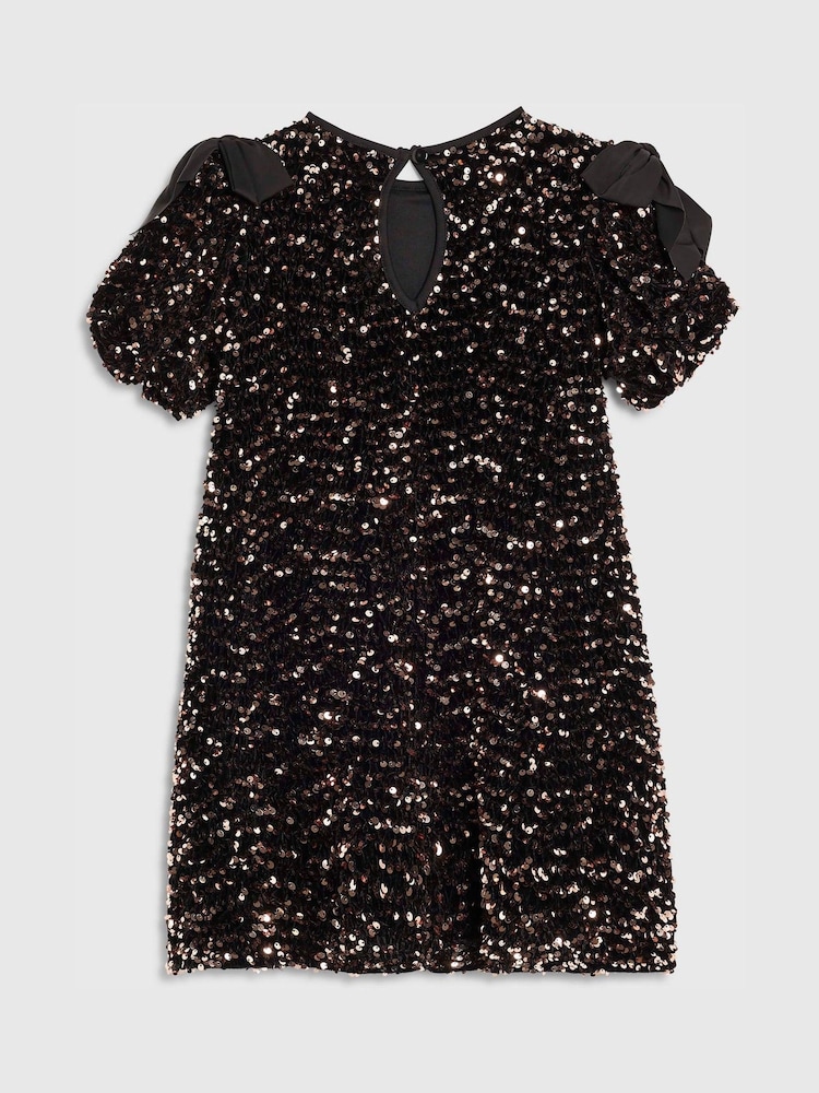 River Island Sequin Bow Dress - صورة 2 من 4 River Island Sequin Bow Dress - صورة 2 من 4