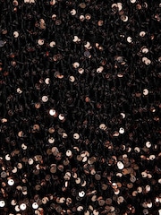 River Island Brown Sequin Bow Dress - Image 4 of 4