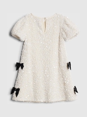 River Island White Sequin Bow Dress - Image 2 of 4