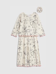 River Island Long Sleeve Mono Bow Pyjamas - Imagen 3 de 5