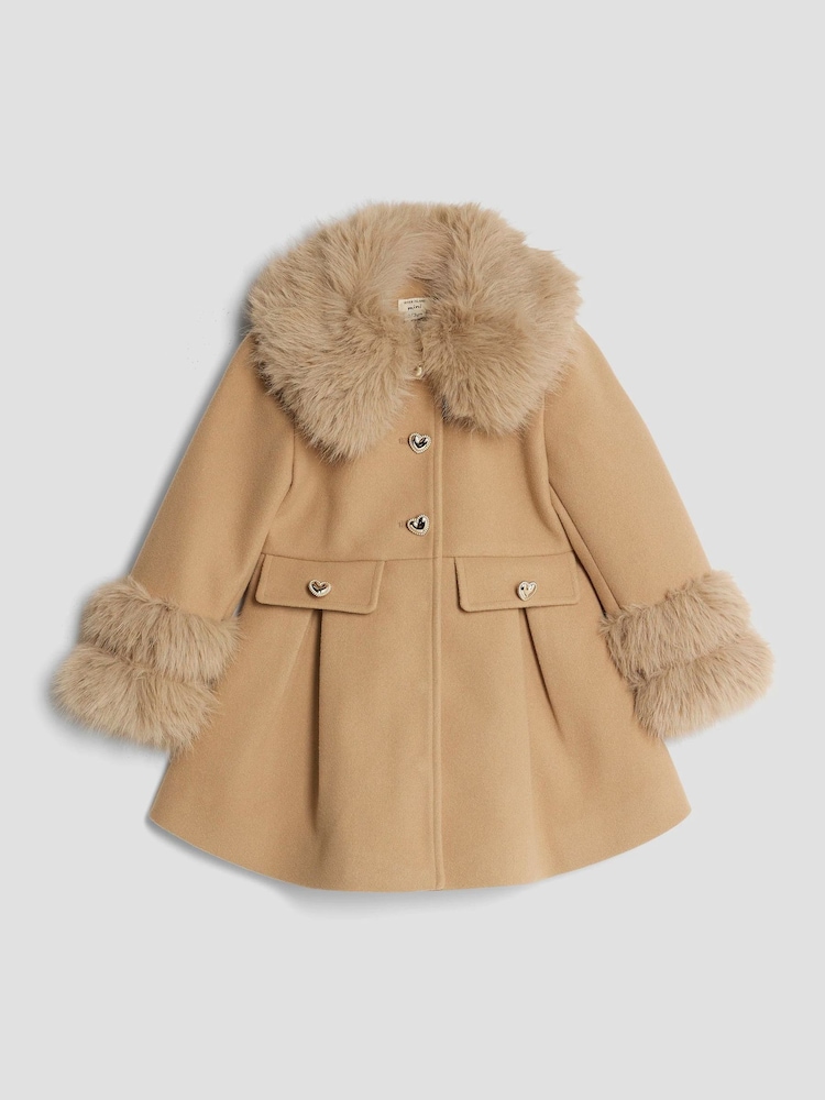 River Island Longline Wool Coat - Imagem 1 de 1