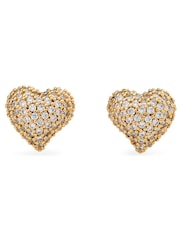 Kate Spade Pave Studs Clear/Gold Tone Earrings - Image 1 of 2