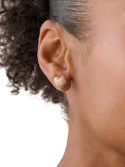 Kate Spade Pave Studs Clear/Gold Tone Earrings - Image 2 of 2
