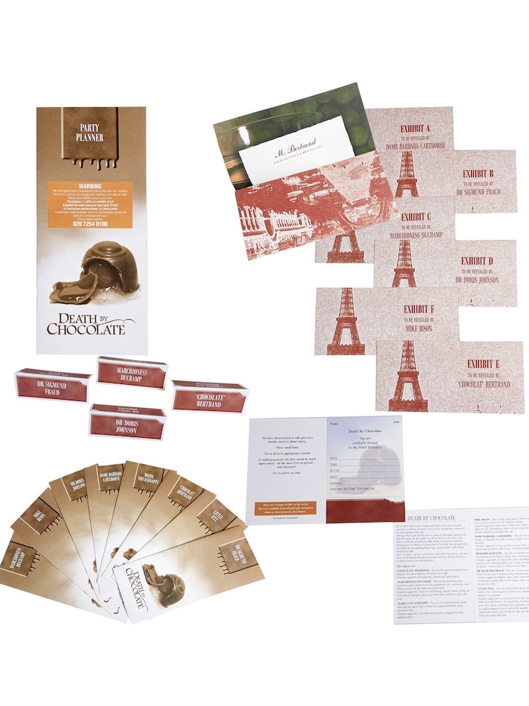 University Games Black Murder Mystery Dinner Party - Death by Chocolate - Image 3 of 3 University Games Black Murder Mystery Dinner Party - Death by Chocolate - Image 3 of 3