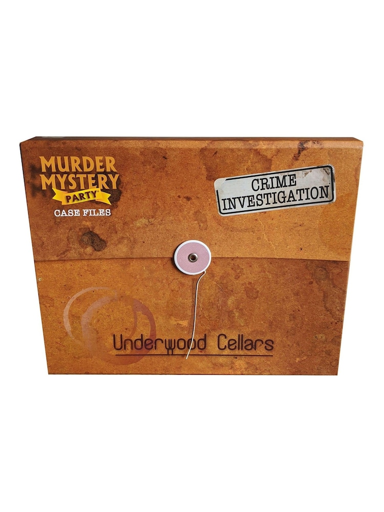 University Games Brown Murder Mystery Party Underwood Cellars Case Files - Image 1 of 5 University Games Brown Murder Mystery Party Underwood Cellars Case Files - Image 1 of 5