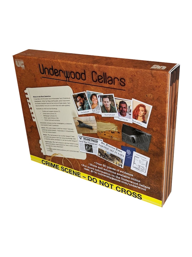 University Games Brown Murder Mystery Party Underwood Cellars Case Files - Image 2 of 5 University Games Brown Murder Mystery Party Underwood Cellars Case Files - Image 2 of 5