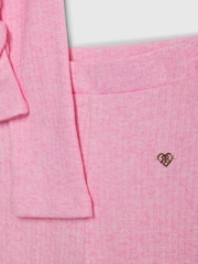 River Island Long Sleeve Ruched Cosy Crop Top & Kickflare Set - Imagen 4 de 5