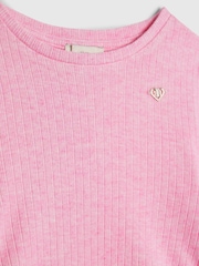 River Island Long Sleeve Ruched Cosy Crop Top & Kickflare Set - Imagen 5 de 5