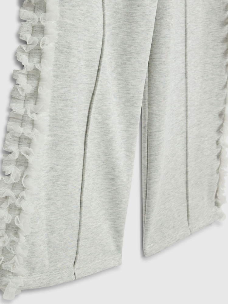 River Island Grey Ruffle Funnel Sweat & Joggers Set - Image 5 of 5