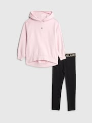 River Island Pink Logo Waistband Hoodie & Joggers Set - Image 1 of 5