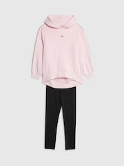 River Island Pink Logo Waistband Hoodie & Joggers Set - Image 3 of 5