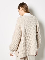Apricot Natural Cable Mixed Knit Chunky Jumper - Image 3 of 4