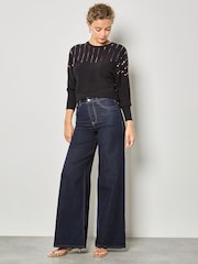 Apricot Gradiating Multicolour Sequin Jumper - Imagen 3 de 4