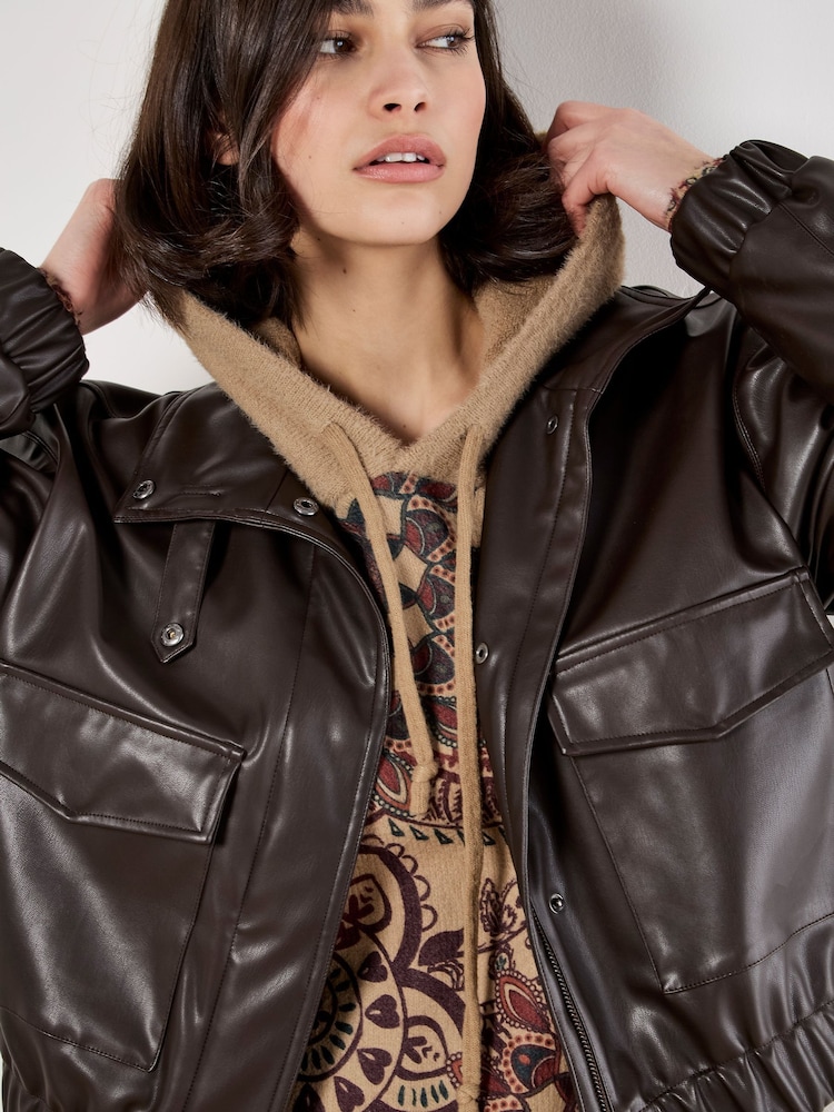 Apricot Brown Mandala Hooded Tunic Jumper - Image 5 of 5 Apricot Brown Mandala Hooded Tunic Jumper - Image 5 of 5