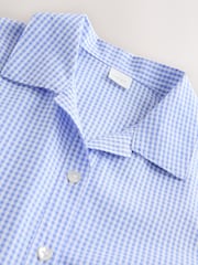 Blue Cotton Rich Utility Bow Gingham School Dress (3-14yrs) - Image 8 of 9
