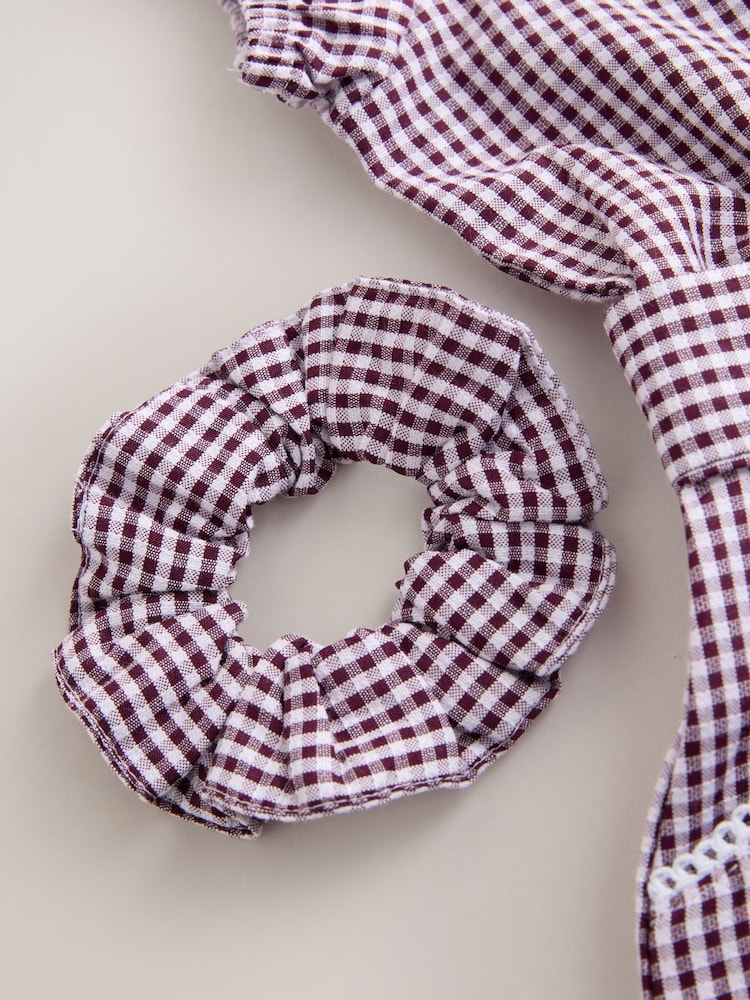 Vermelho Borgonha - Vestido escolar com cinto e elástico em algodão rico (3-14anos) - Imagem 9 de 9 Vermelho Borgonha - Vestido escolar com cinto e elástico em algodão rico (3-14anos) - Imagem 9 de 9