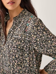 Monsoon Black Harriet Floral Embellished Midi Dress - Image 4 of 4