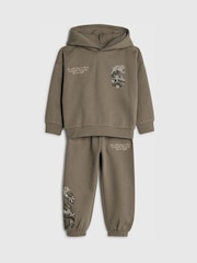 River Island Brown Japanese Hoodie & Joggers Set - Image 3 of 5