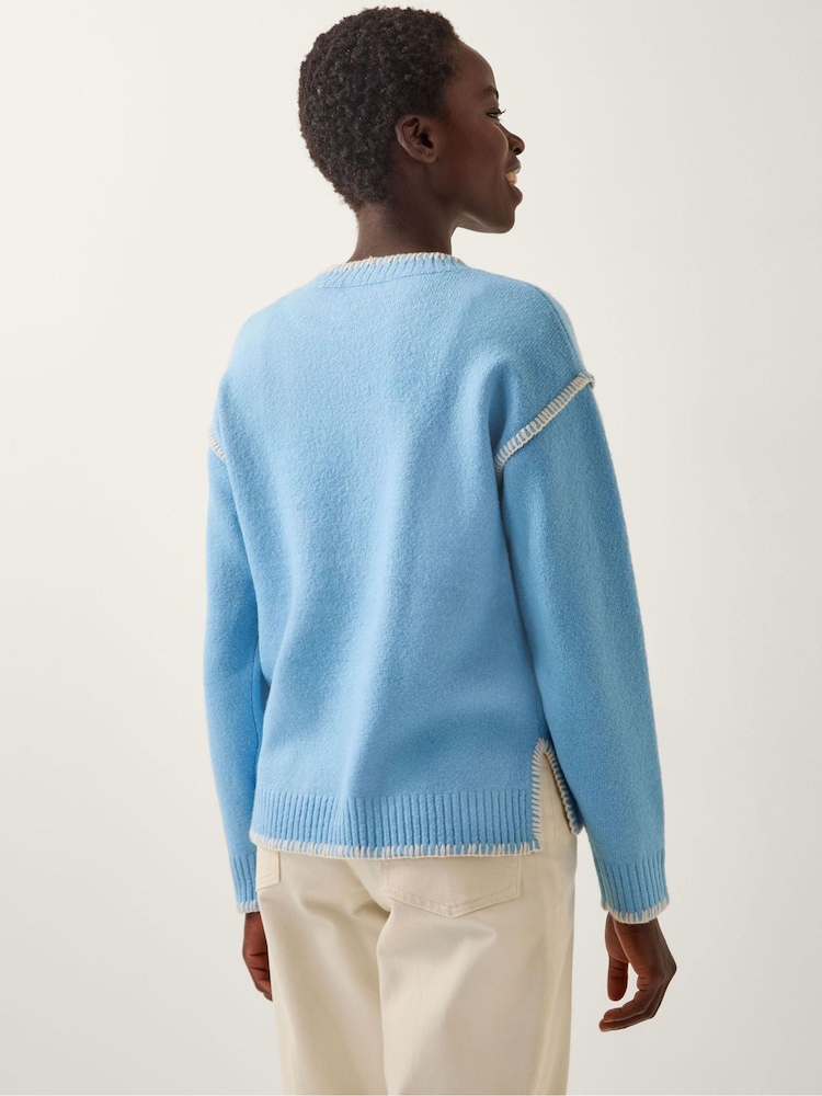 Monsoon Blue Shayla Whipstitch Jumper - Image 2 of 4 Monsoon Blue Shayla Whipstitch Jumper - Image 2 of 4