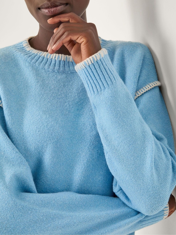 Monsoon Blue Shayla Whipstitch Jumper - Image 4 of 4 Monsoon Blue Shayla Whipstitch Jumper - Image 4 of 4