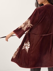 Monsoon Brown Jaz Embroidered Velvet Cover-Up - Image 4 of 5
