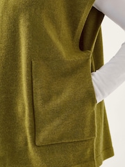 Monsoon Green Double Breasted Knit Poncho Vest - Image 4 of 4