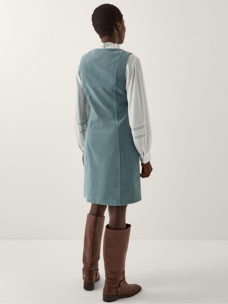 Monsoon Blue Rudi Sleeveless Scallop Mini Dress - Image 2 of 5