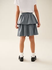 Grey Pull-On Jersey Stretch School Rara Skirt (3-16yrs) - Image 4 of 8
