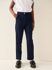 Navy Blue Regular Length Senior Straight Leg School Trousers (9-18yrs) - Image 1 of 4