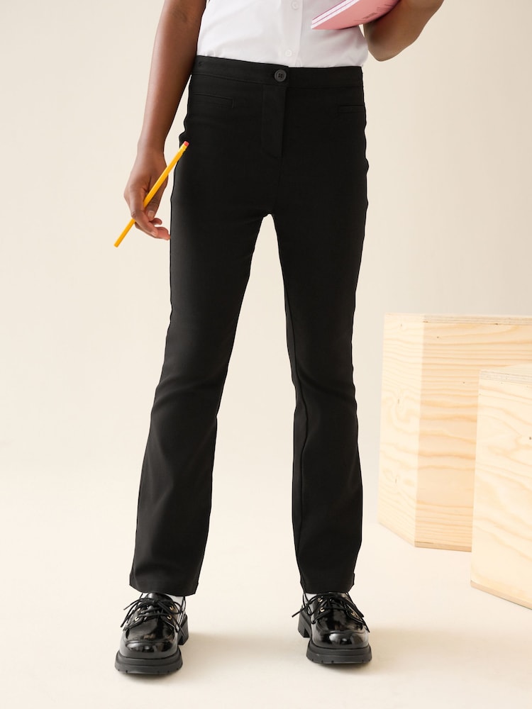 Black Bootcut Stretch School Trousers (3-18yrs) - Image 1 of 8 Black Bootcut Stretch School Trousers (3-18yrs) - Image 1 of 8