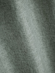 Sage Green Textured Slub Lined Eyelet Curtains - Image 5 of 5