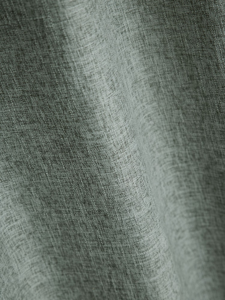 Sage Green Textured Slub Lined Eyelet Curtains - Image 5 of 5