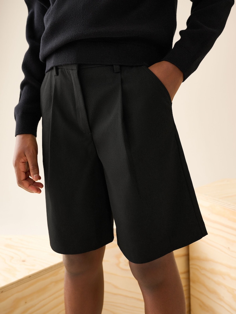 Black Senior School Bermuda Shorts (9-18yrs) - Image 1 of 5 Black Senior School Bermuda Shorts (9-18yrs) - Image 1 of 5
