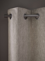 Natural Cosy Herringbone Lined Eyelet Curtains - Image 1 of 5