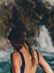 أحمر/أزرق داكن - حزمة من 3 بدلة سباحة بياقة مربعة من The Set - Image 10 of 18