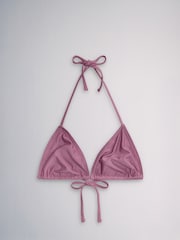 The Set Triangle 2 Pack Bikini Set Pink/Cream - Image 5 of 10