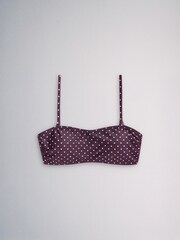 The Set 2 Pack Strappy Bandeau Bikini Set Grey/Purple - Image 4 of 8