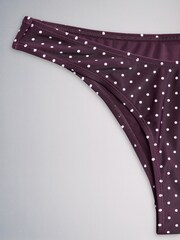 The Set 2 Pack Strappy Bandeau Bikini Set Grey/Purple - Image 6 of 8